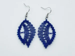 modri klekljani uhani