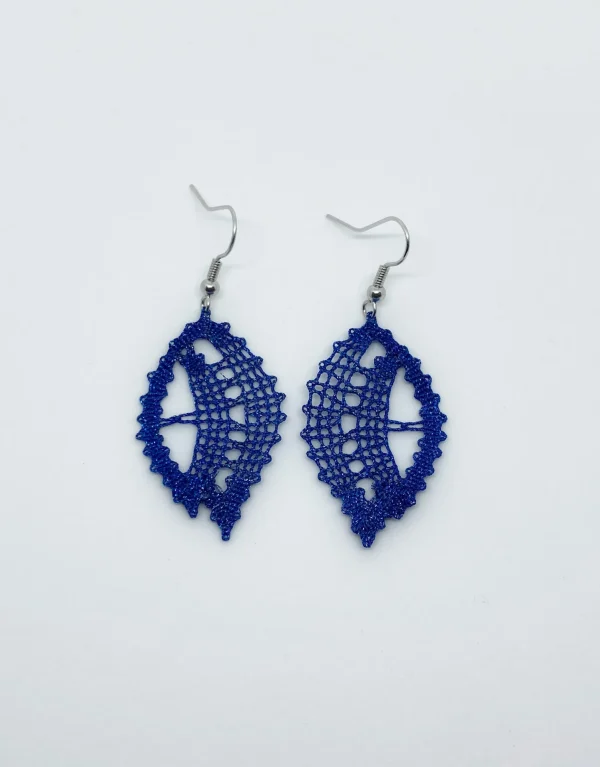 modri klekljani uhani